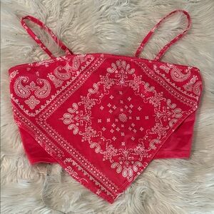 SHEIN Hot Pink Bandana Print Camisole Large